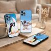 Милый Чехол для Телефона с Пингвином P-Penguin P-Pingu Для iPhone17,16,15,14,13,12,Plus,Pro Max, 5G Другие Мягкий Черный Чехол