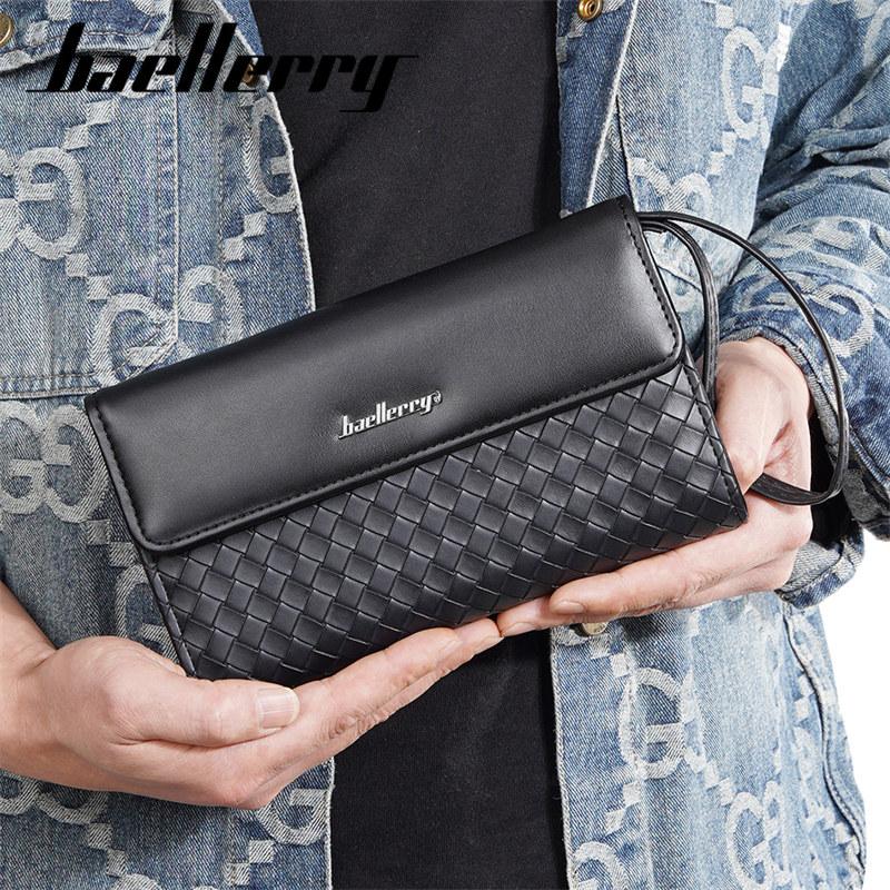 Baellerry Мужские сумки из искусственной кожи, длинные сумки для телефонов, винтажный дизайн, держатель для карт, сумки для денег, кошелек для монет