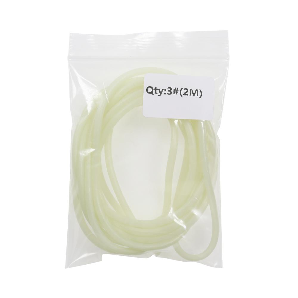 Светящаяся трубка для рыбалки Bimoo, белая трубка из мягкой резины с защитой от намотки, светящаяся трубка для ночной рыбалки