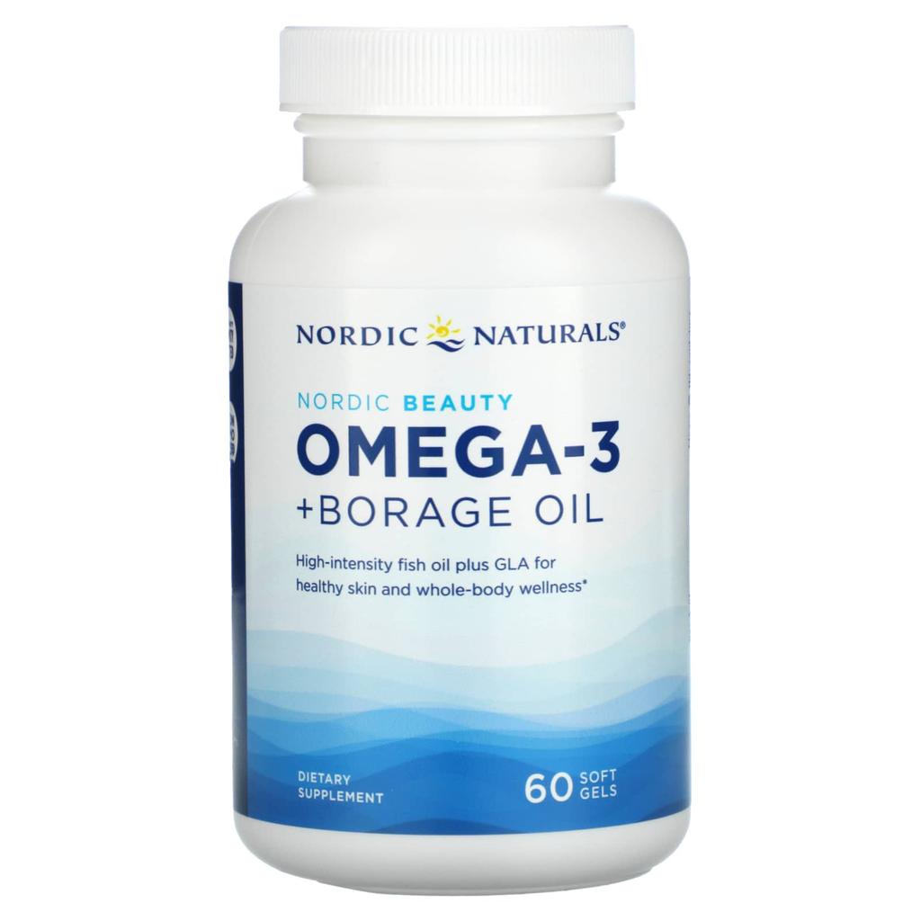 Nordic Naturals, Nordic Beauty, Omega3 + Borage Oil, 60 Softgels