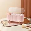 Desktop Cosmetics Storage Box Jewelry Organizer Case Dust-proof Makeup Organizer for Cotton Pads Swabs Beauty Egg Holder Bathroom