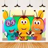 Мультяшные фотофоны Bichi kids 1-й день рождения Декорация для Baby Shower Радужный муравей куклы друзья фотофон
