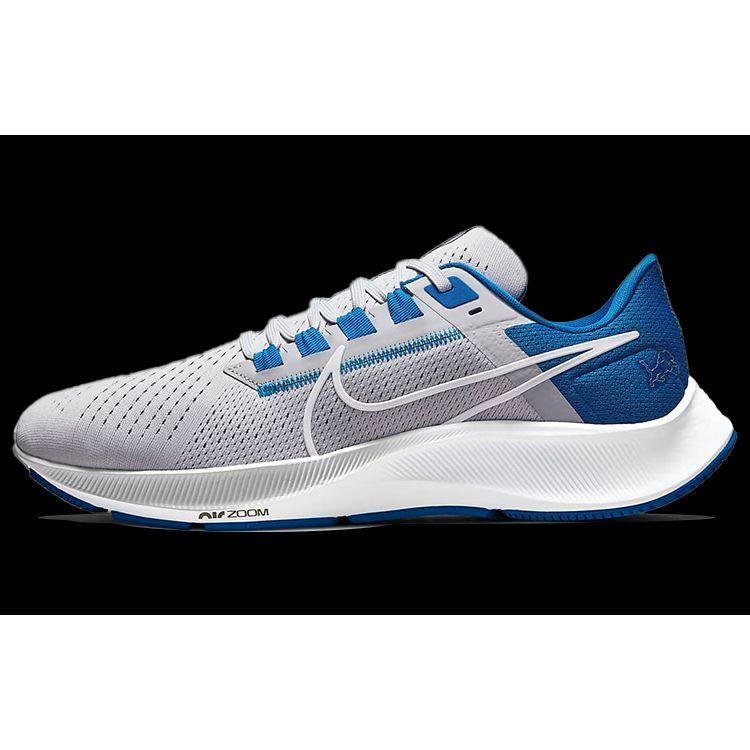 NFL x Nike Air Zoom Pegasus 38 Detroit Lions Мужские кроссовки Серый Волк-Серый Боевой-Синий DJ0832-001