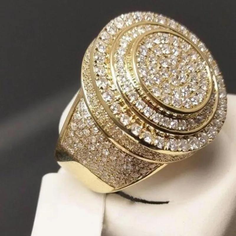 Popular hip hop full zircon ring creative fashion temperament single item men's and women's hand jewelry