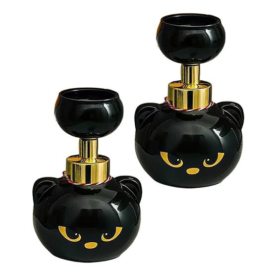 1/2/3 шт. Дозатор пены для мыла в форме кошки, дизайн черного котенка, многоразовый дозатор для мыла, декор для ванной комнаты для любителей кошек