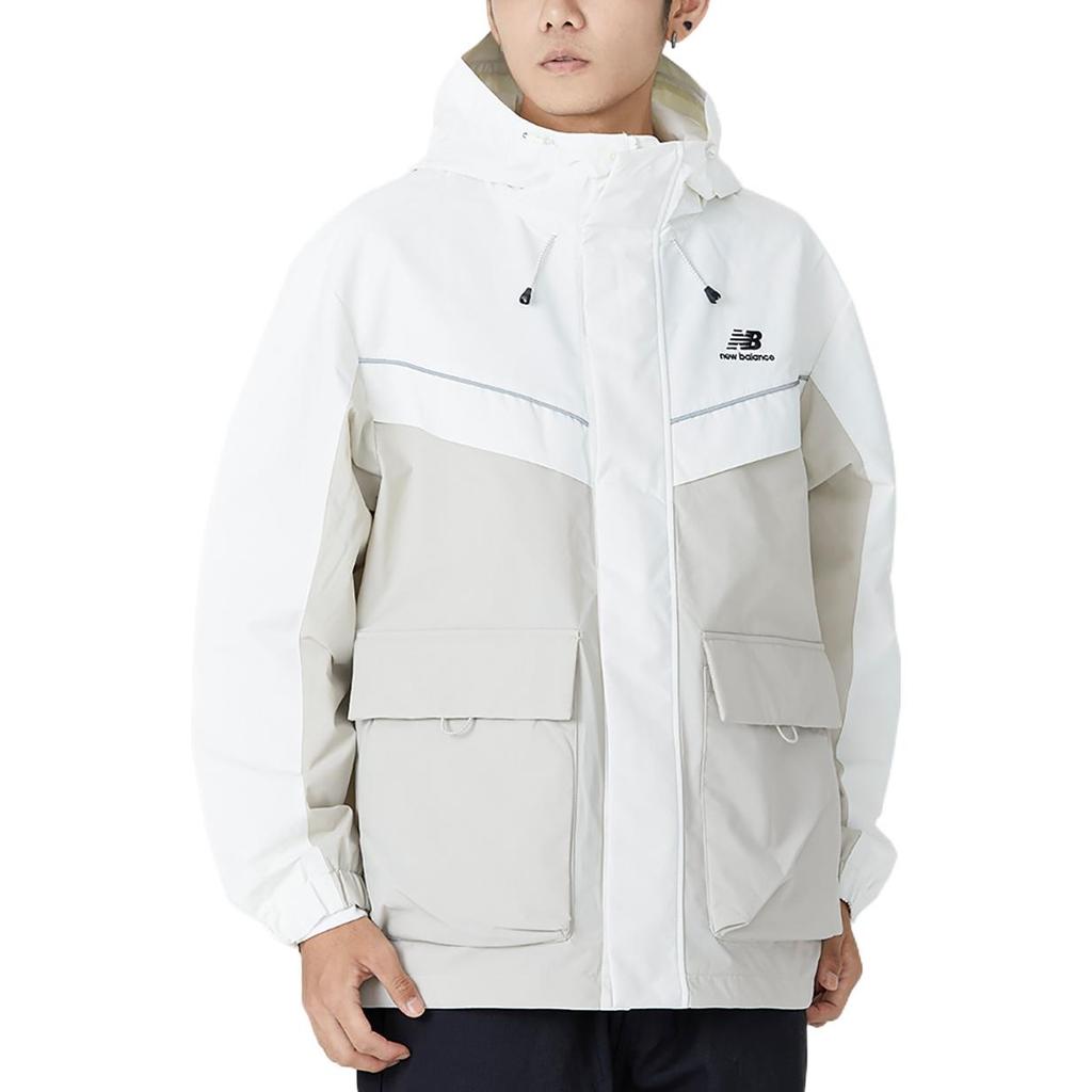New Balance Windproof Jacket Asia Sizing 'White Grey' Unisex 5AC39333-LBE