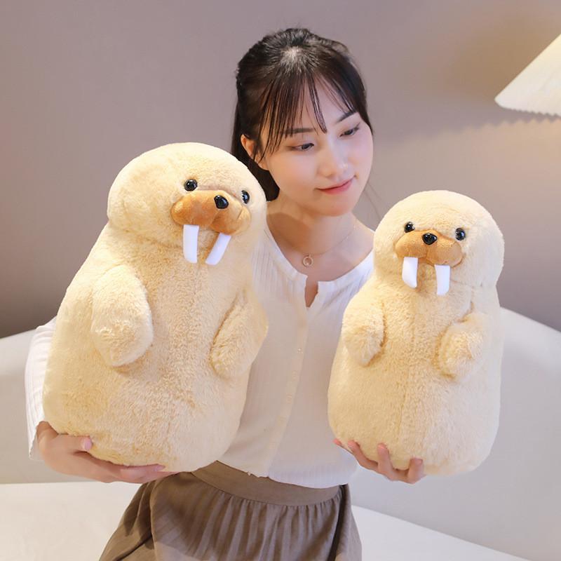 Cartoon Cute Aquarium Standing Penguin Walrus Plush Toy Girls Gifts Holiday