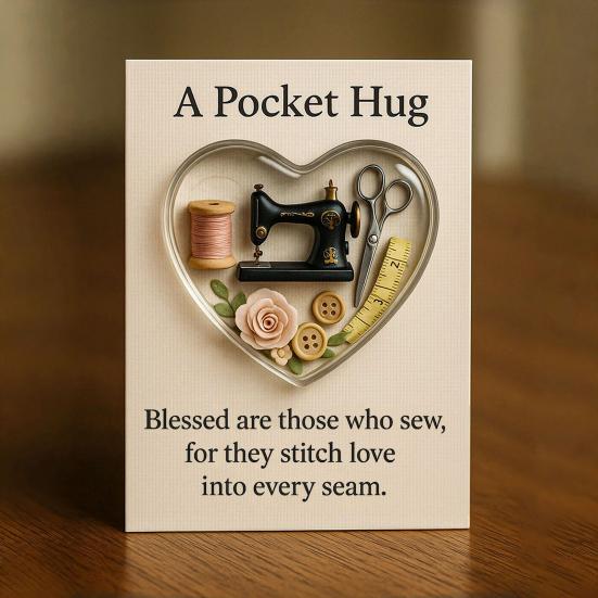 Pocket Hug Token for Hairstylists Heart Shaped Acrylic Keepsake with Mini Hair Tools Stylist Appreciation Gifts