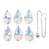 Crystal Suncatcher Colorful Six Leaf Flower Prism Pendant Window Hanging Ornament for Home Garden