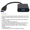 USB3.0 на VGA Конвертер 5 Гбит/с HD 1080P Адаптер Кабель 15-контактный Female Внешняя Видеокарта