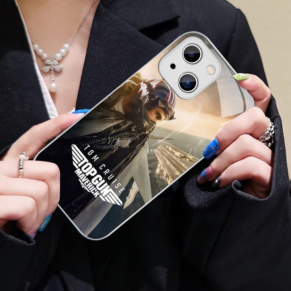 Movie Top Gun Maverick Phone Case For IPhone 14 13 12 Mini 11 Pro XS Max X XR 14 Plus Tempered Glass Cover