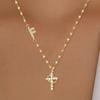 Fashion Cross Letter Necklace For Women Versatile 26 Alphabet Pendant Choker Chain Daily Wear Jewelry Accessory Gift
