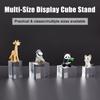 1bag 4pcs 4 styles Acrylic Jewelry Display Bases Cube & Cuboid Clear 3~4.5x3~4.5x3~5cm 1pc/style
