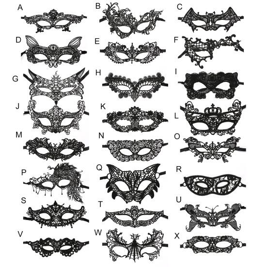 Черная кружевная маска Сексуальная полая маска на половину лица Дышащая маска для вечеринки Венецианская