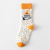 Female Spring and Autumn Fashion New Street Halloween Cartoon Pattern In The Tube Socks