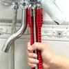 8 In 1 Adjustable Basin Wrench Plumbing Sink Flume Faucet Nut Tap Spanner Tool Bathroom Wrench, Plumbing Installation Tool, Household Use