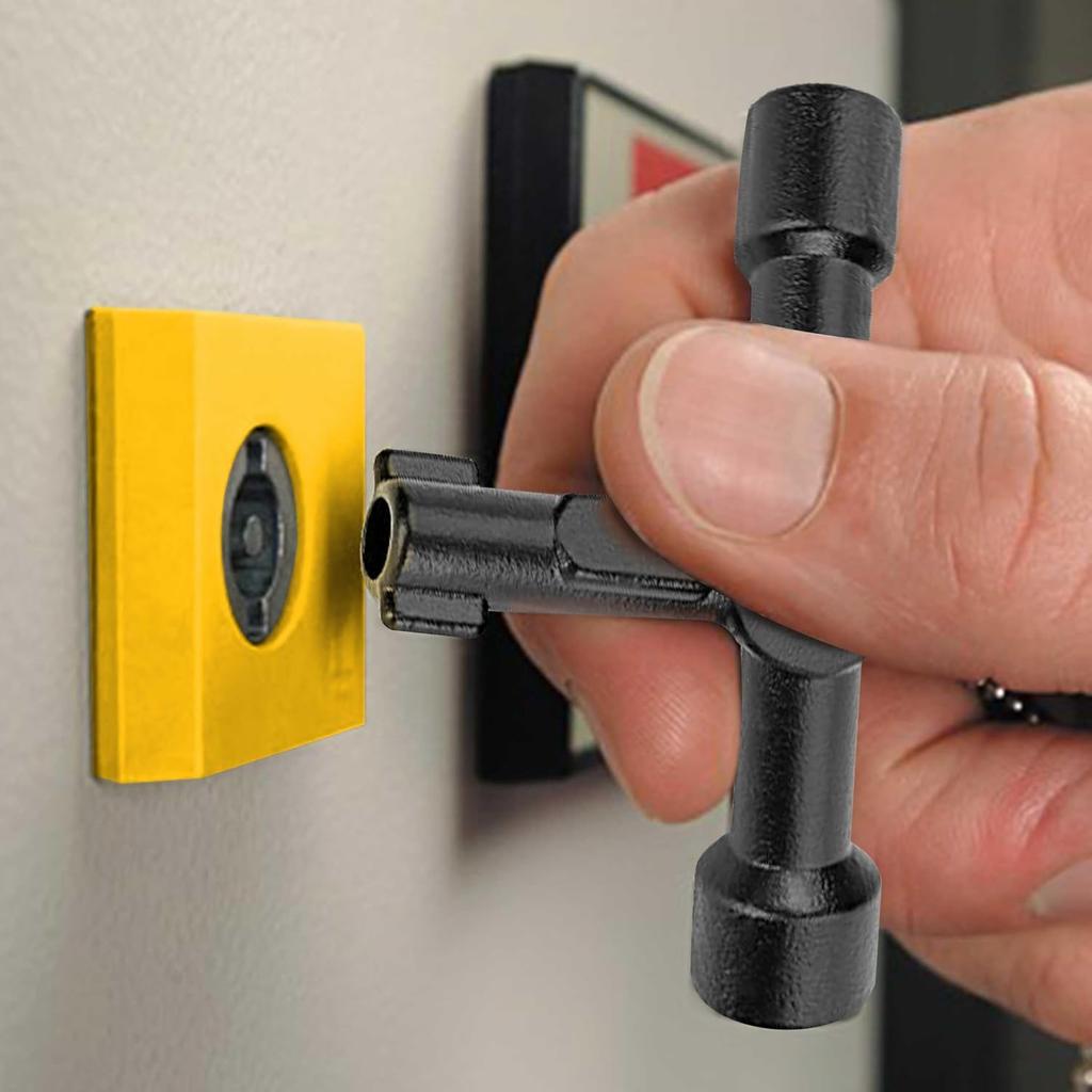 1pcs 4 In 1 Meter Box Key Gas Key Utility Key, for Mail Box, Elevator, Electrical Cupboard Box, Train Door, Water Meter Valve