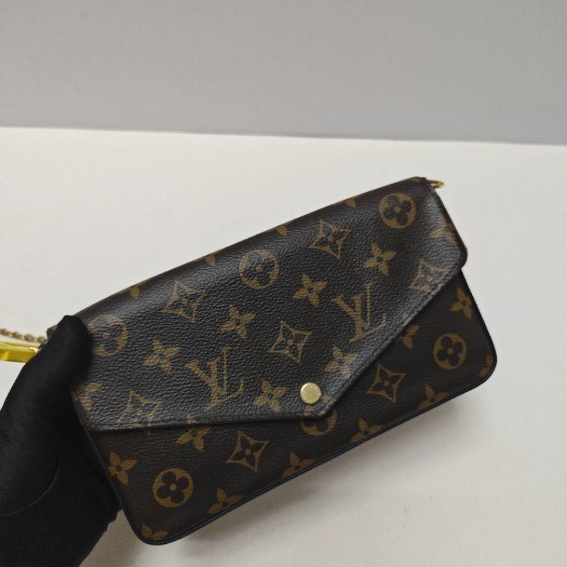 [Pre-Owned] Felicie Pochette Classic Monogram Coated Canvas And Leather Three-In-One Chain Bag - Excellent #HMLXFO