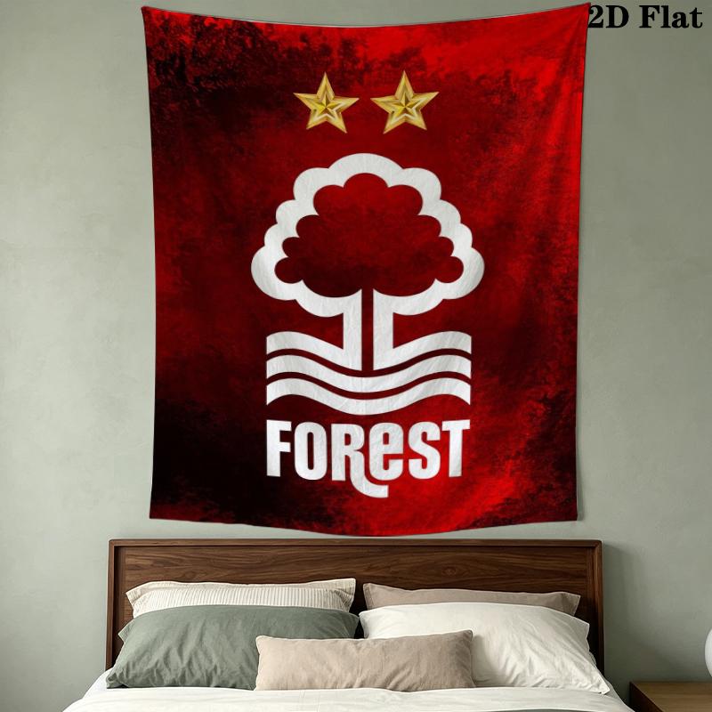 Nottingham Forest FC Wall Tapestry Aesthetic Wall Hanging Printed Fabric Blanket Decorative Tapestries for Bedroom Living Room Home Decor