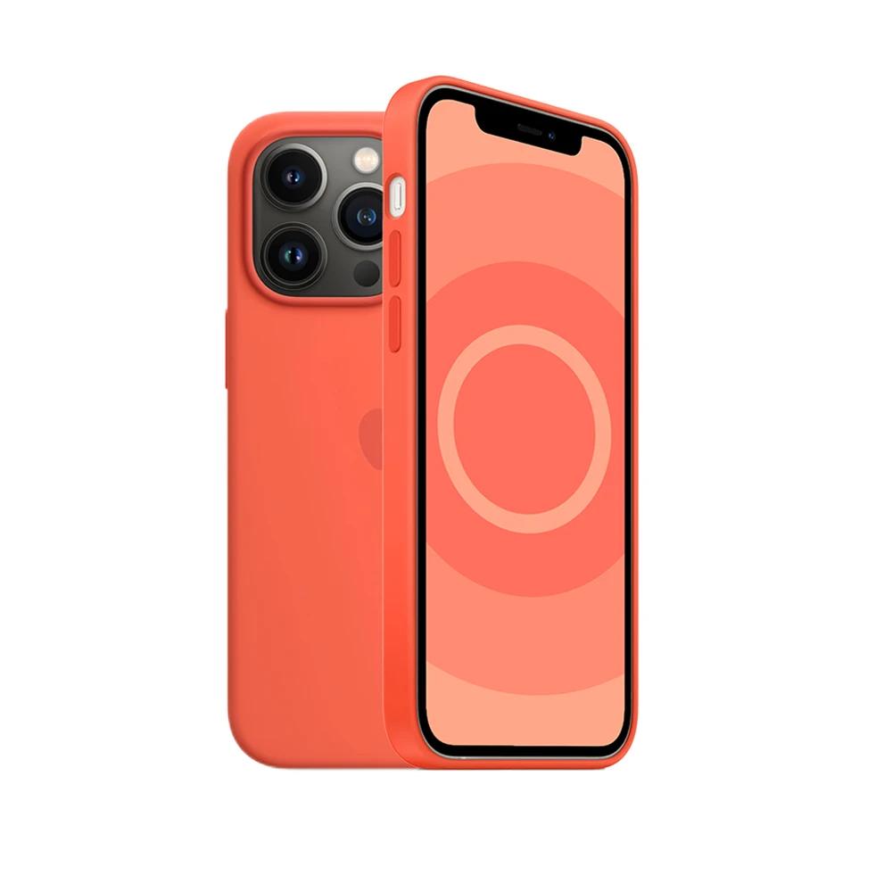 Apple Animation Magsafe Liquid Silicone Magnetic Case For iPhone 13 Pro Max Pro Case Wireless Charging Drop Protect Cover