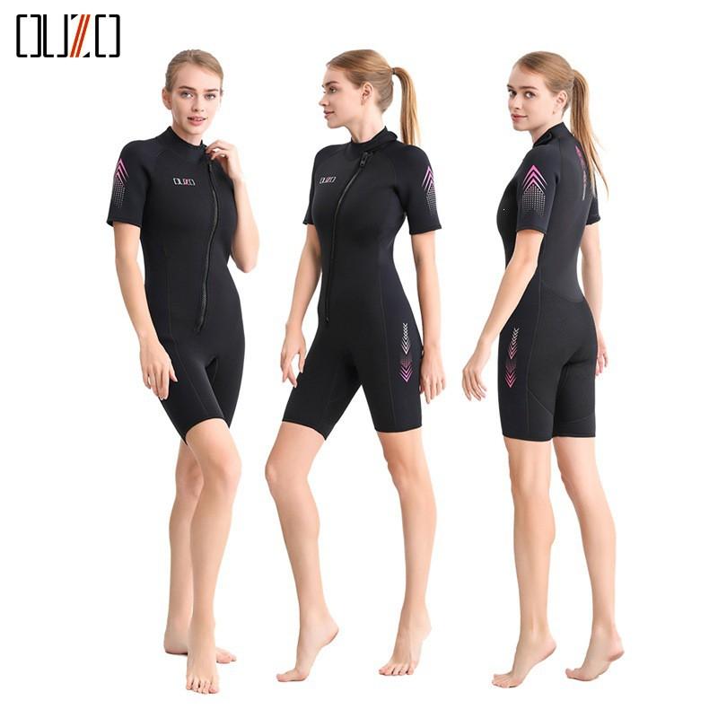 3mm Neoprene Wetsuit Diving Surfing Swimming Men Women Short Sleeve Full Body Thermal Warmth Protection