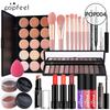 Popfeel Professional Makeup Kit All-in-One Cosmetic Gift Set 15-Color Concealer 12-Color Eyeshadow Palette Brushes Lipsticks Beauty Kit for Women