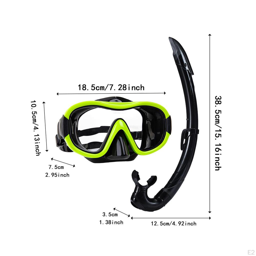 Набор для сноркелинга, дыхательная маска, удобная маска для дайвинга с широким обзором, очки для плавания