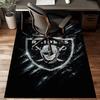 Raiders Football Legacy Printed Office Carpet Chair Cushion  Entryway Rug, Rugs for Living Room, Bedroom Christmas gifts
