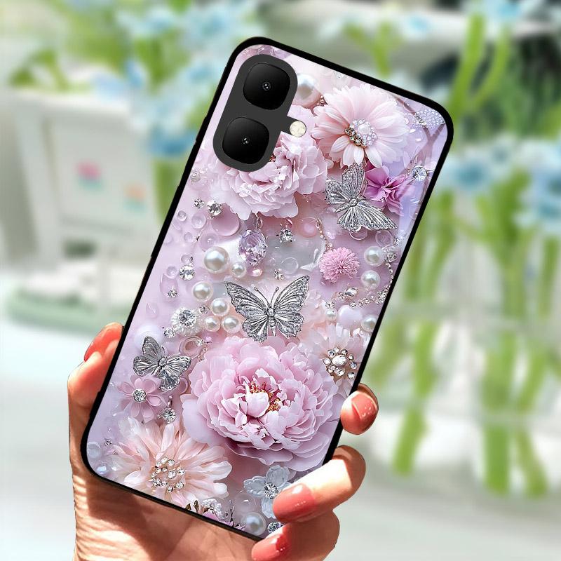 Для Infinix Smart 10 Smart10 Чехол X6725 Закаленное Стекло Чехол для Телефона Для Tecno Pop 10 Pop10 Чехлы Защитный Чехол от Падения Funda