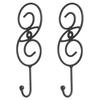 2Pcs Innovative WallHanging Clothes Coat Storage Hook Towel Hanger For Bathroom Office(Black )