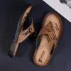Летние повседневные мужские шлепанцы ручной работы, тапочки, нескользящие мягкие сандалии, садовая обувь, пляжная обувь, домашние тапочки для помещений, обувь на плоской подошве