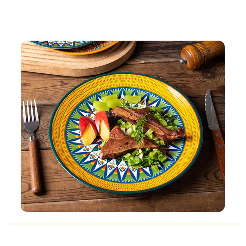 6,5 дюйма/8 дюймов/10 дюймов Керамические тарелки Тарелка для яиц Костяной диск Западные тарелки для стейка Основные блюда Неглубокие плоские тарелки