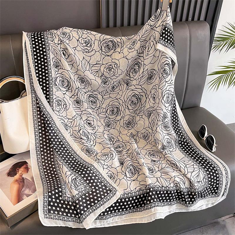 Luxury Brand Scarf Love Cotton Shawl Lady Wrap Large Pashmina Hijab Headband Scarves Islamic Turban Bufanda Foulard Stoles