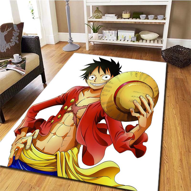 Ковер с изображением Манки Д. Луффи из One Piece для гостиной, спальни, дома, украшение дивана, нескользящий коврик для детской игры