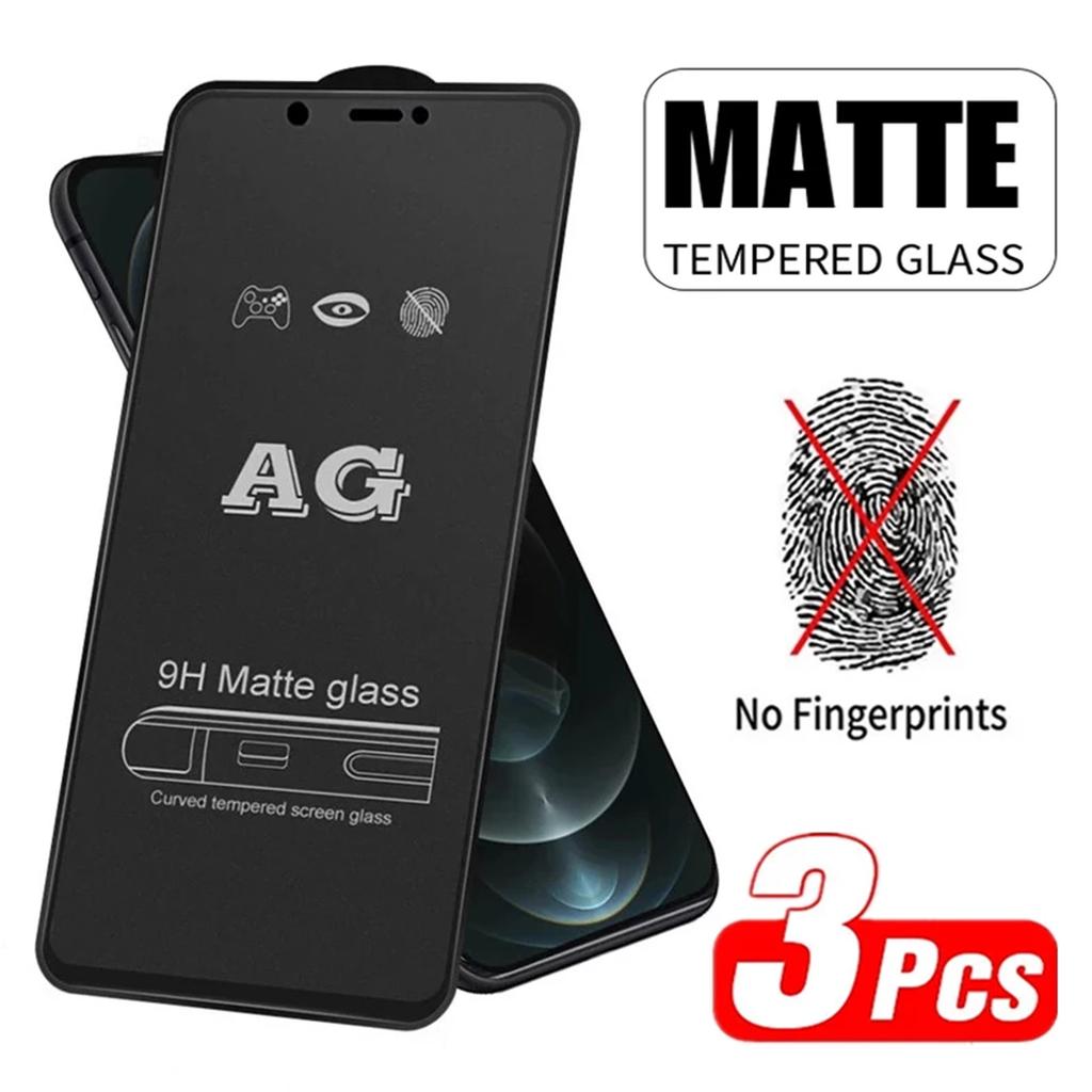 3 шт. AG матовое полное покрытие 9H закаленное стекло для iPhone 11 Samsung S20 FE A52 A51 Xiaomi Redmi Note 10 Pro защитная пленка от отпечатков пальцев