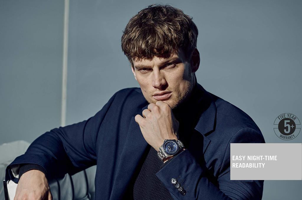 Часы MAVERICK Корпус из нержавеющей стали Синий циферблат Браслет из нержавеющей стали Подарок 241602 [Victorinox] (316L) [