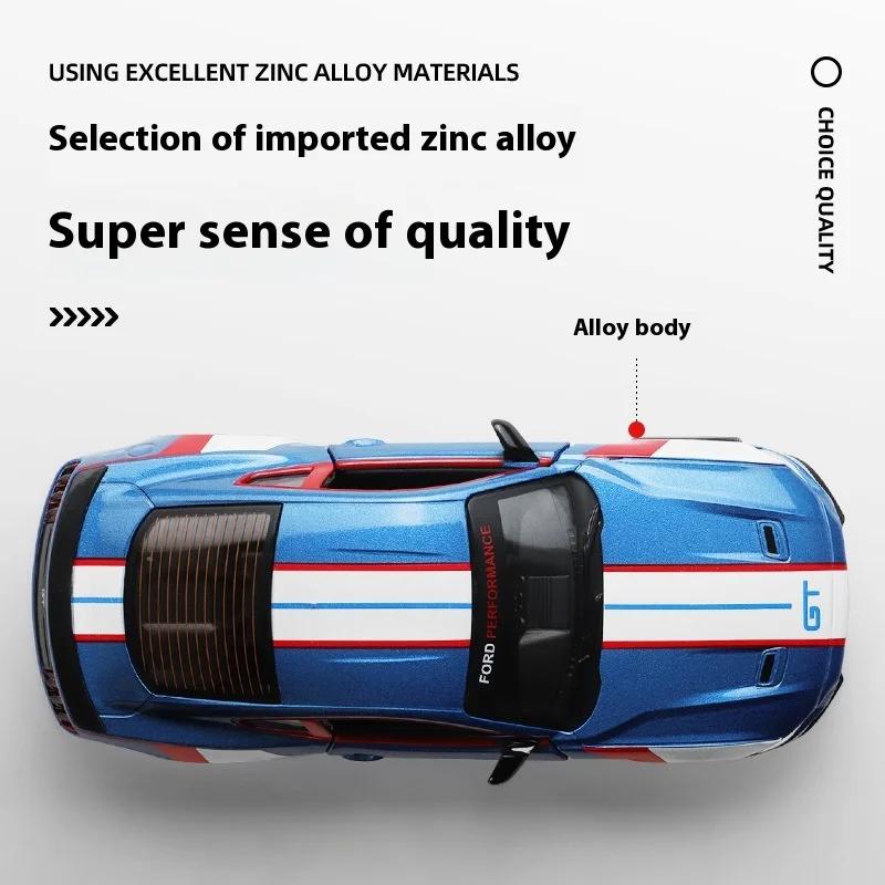 1/34 Ford Mustang GT 2018 Серия маслкаров и спорткаров Литая металлическая модель автомобиля Коллекционное украшение Подарок ВВС 1
