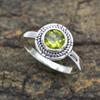 Peridot Gemstone Solid 925 Sterling Silver Jewelry Statement Ring For Christmas Gift