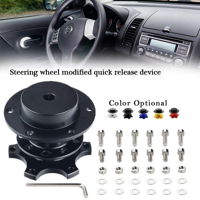 Auto Car Universal Racing Steering Wheel Quick Release Hub Adapter Snap Off Boss Kit
