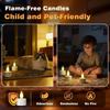 12PCS/set LED Candle Lights Magnetic Charging Candle Light Strip with Remote Control Perfect for Halloween, Christmas, and Weddings