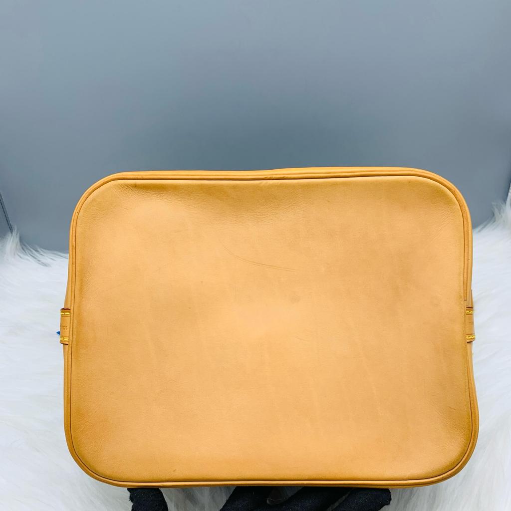 [Pre-Owned] Petit Noe Classic Monogram Drawstring Closure Coated Canvas With Leather Trim Bucket Bag - Excellent #RE4TMN