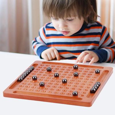 Магнитная шахматная головоломка из массива дерева для развития мышления детей