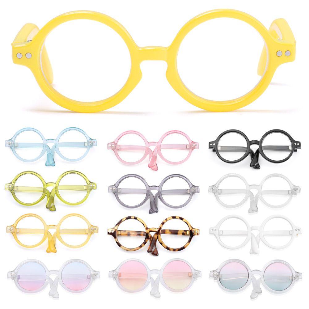 For Blythe Round Frame Clear Lens Eyeglasses Toys Eyewear Miniature Doll Glasses Plush Doll