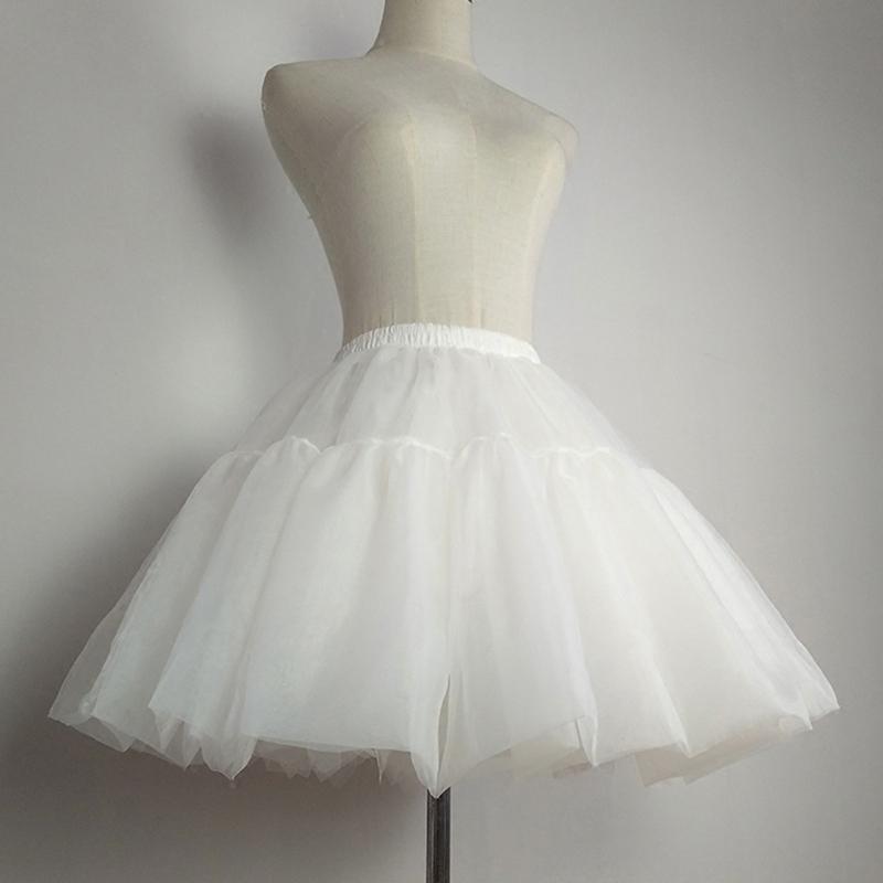 А-силуэт Подъюбник Кринолин Короткий Подъюбник Без обручей Пышный Подъюбник Многослойный