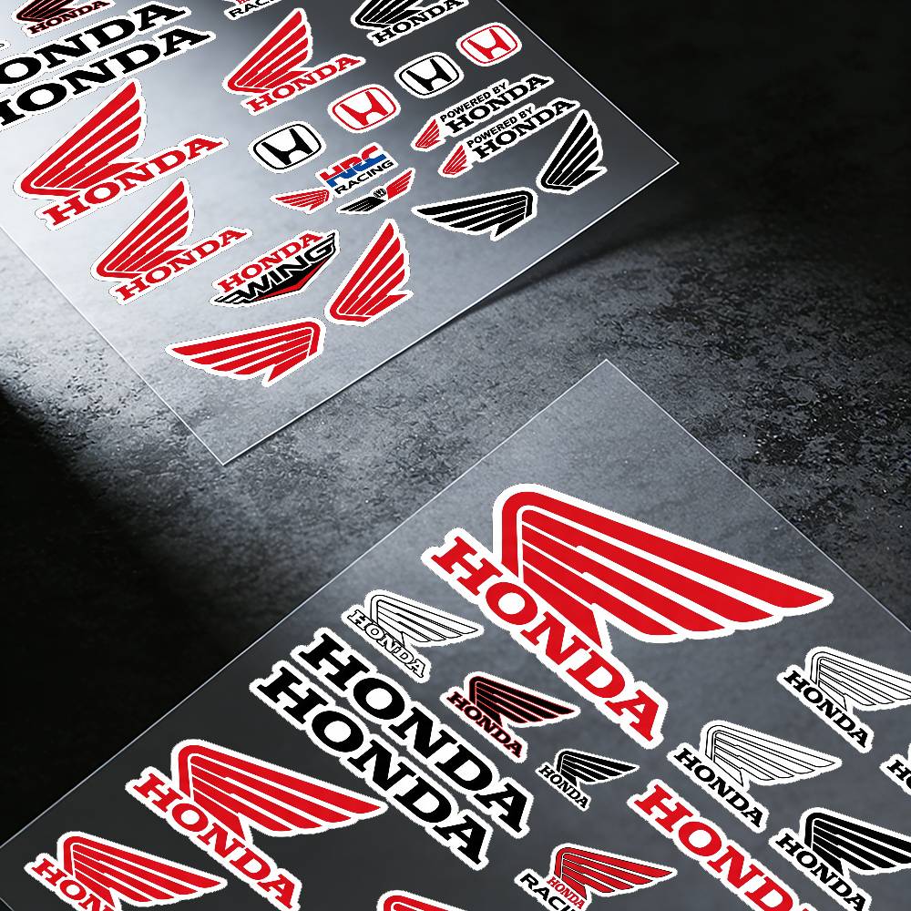 For Honda Reflective Motorcycle Stickers Waterproof Vinyl Decals for Motorbike Helmet HU Fuel Tank Bike
