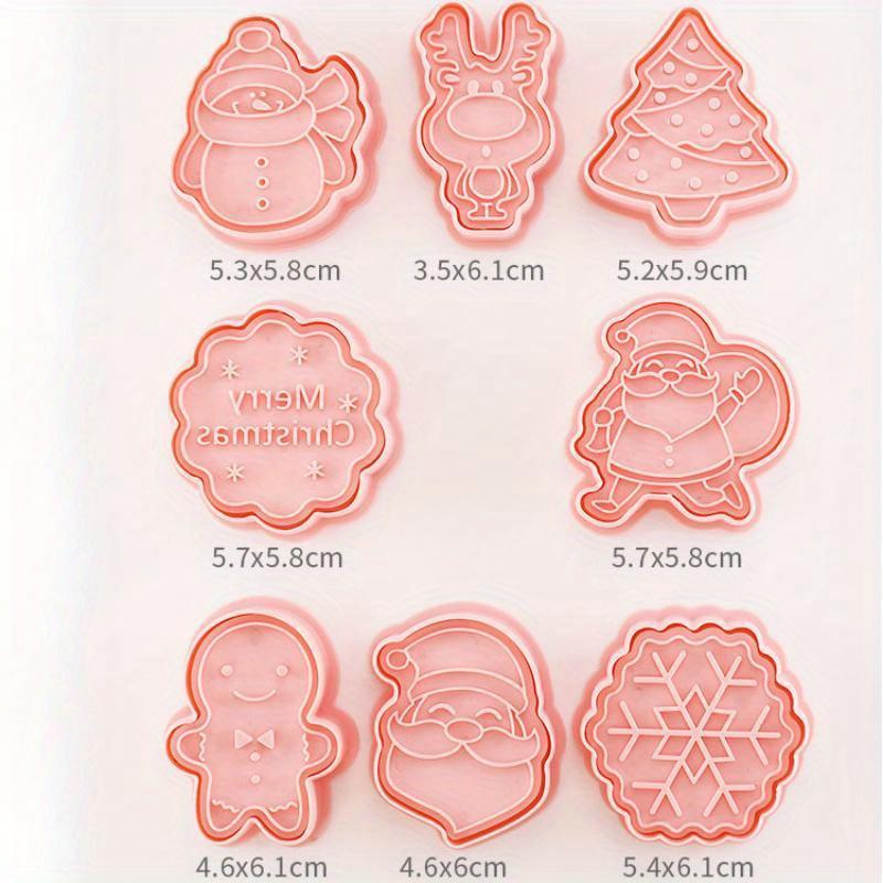 8 шт. формочки для печенья рождественский Санта-Клаус форма для печенья пластиковый штамп для печенья кондитерская кухня выпечка кондитерские инструменты