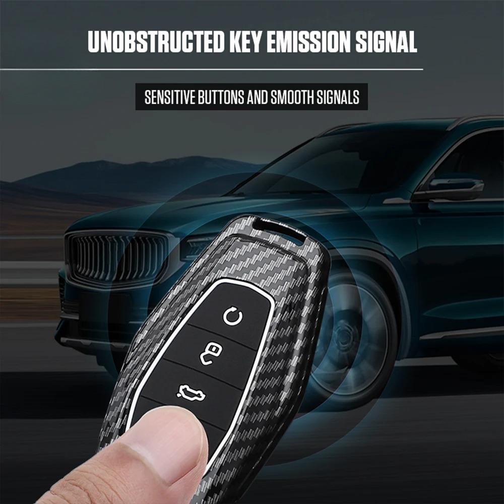 ABS Углеродное волокно Чехол для ключа автомобиля для Geely Coolray X6 X7 EX7 Emgrand Global Hawk GX7 Пульт Аксессуары