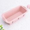 Baking Reusable Easy To Release High Temperature Resistant Bottom Line Design Bakeware Silicone Rectangle Shape Bread Mold