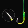 5pcs/set Fluorescent Green Strong Sharp Spring Hooks High Carbon Steel Fishing Hook for Saltwater Freshwater Fishing 8# -13#