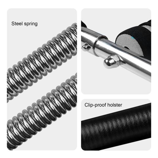 Twister Arm Exerciser with Foam Handle Adjustable Spring Workout Bar Forearm Triceps Muscle Strengthener Chest Expander Portable Home Fitness